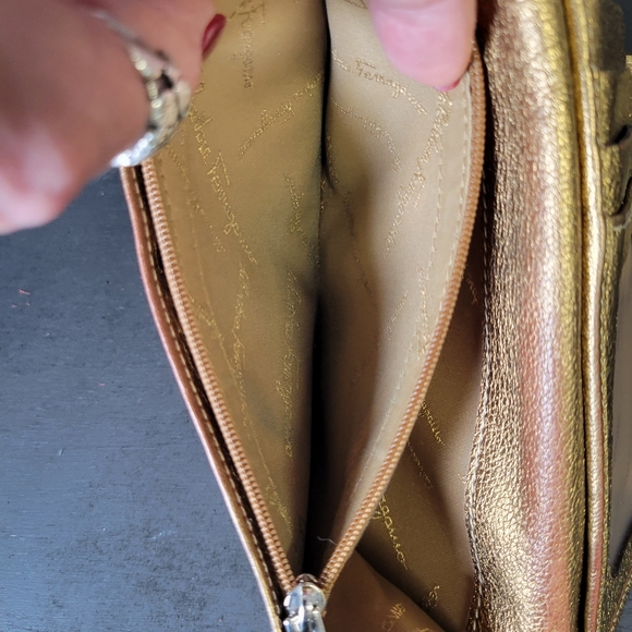 Salvatore Ferragamo metallic long leather wallet - Picture 13 of 15